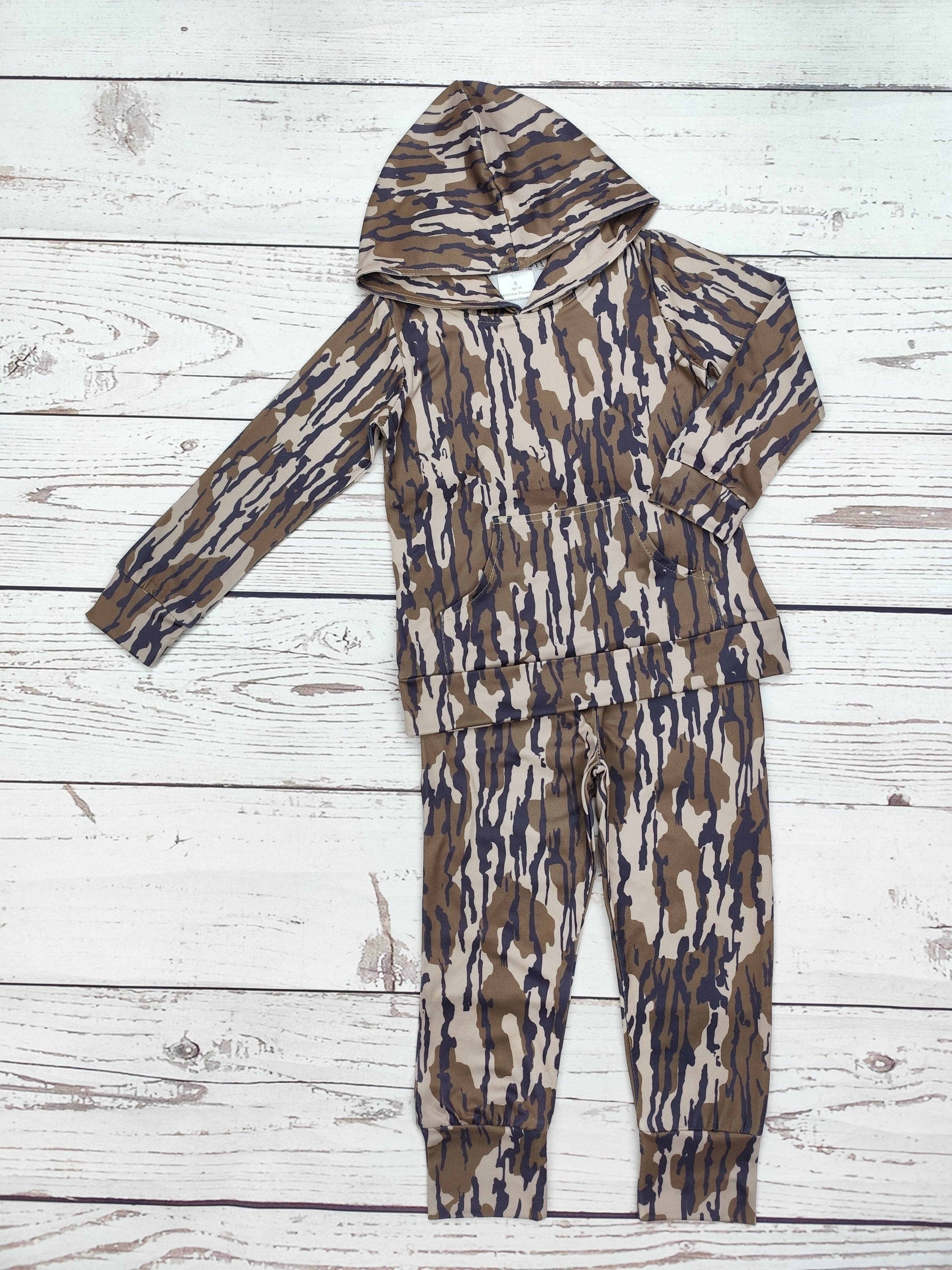 sassy kids palace - Vente Ensemble haut et pantalon – enfant - Ensemble de pantalons de chasse à imprimé camouflage pour garçons