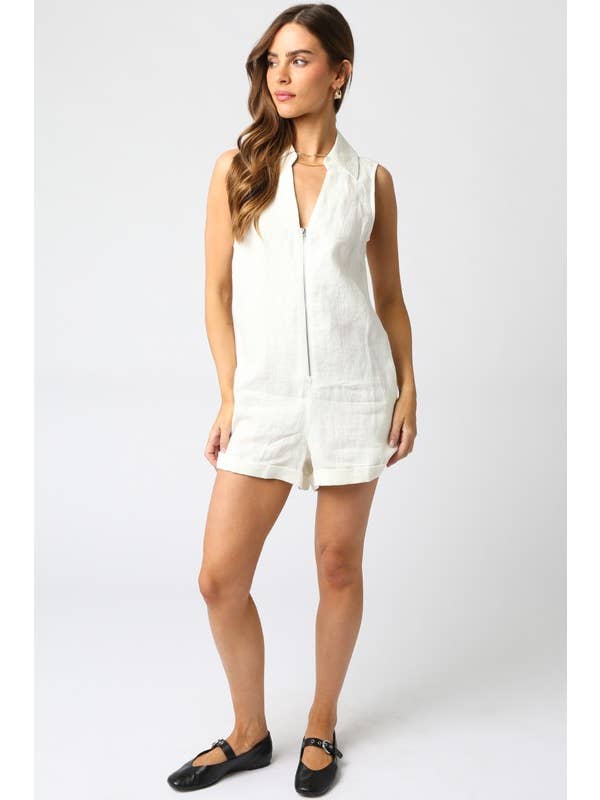 Olivaceous - Wholesale Romper - Women's - Haisley Zip Up Romper10