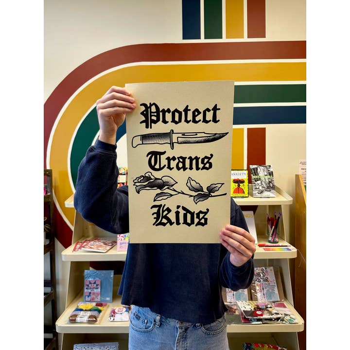 Transfigure Print Co. - Wholesale Poster - Protect Trans Kids/Folks Print