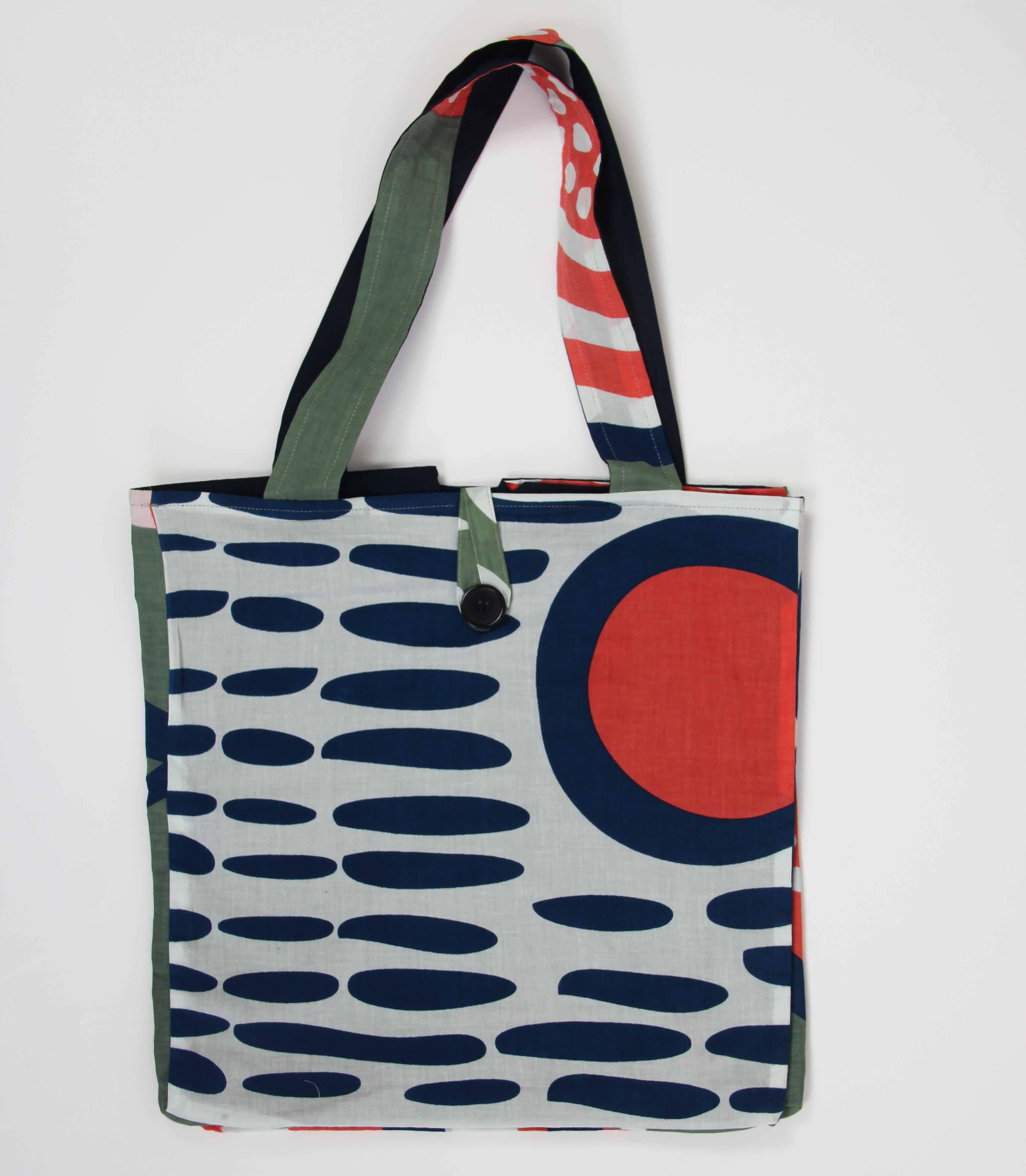 Les Belles Vagabondes - Wholesale Beach Bag - Upcycled Cotton Tote Bag Dreamy Orange3