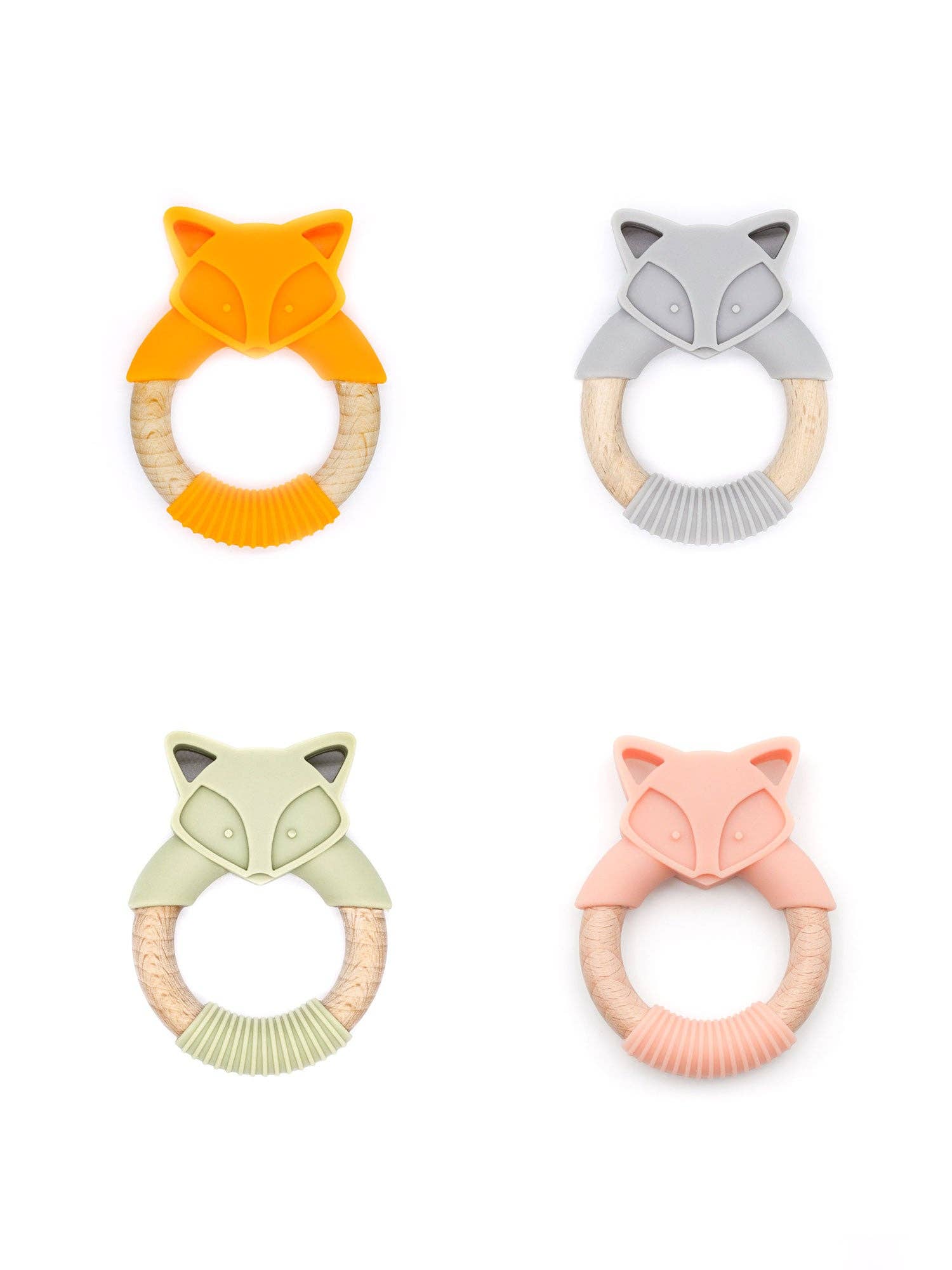 Kristin Weiss Manufaktur - Wholesale Teether (Not Clip-On) - Baby - teether || Fux - Grey - Army Green - Orange - Peach2