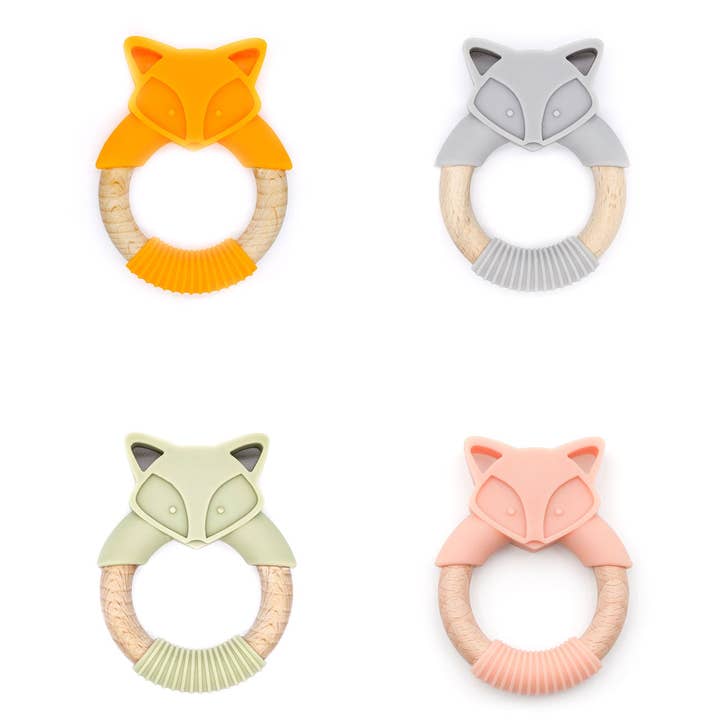 Kristin Weiss Manufaktur - Wholesale Teether (Not Clip-On) - Baby - teether || Fux - Grey - Army Green - Orange - Peach2