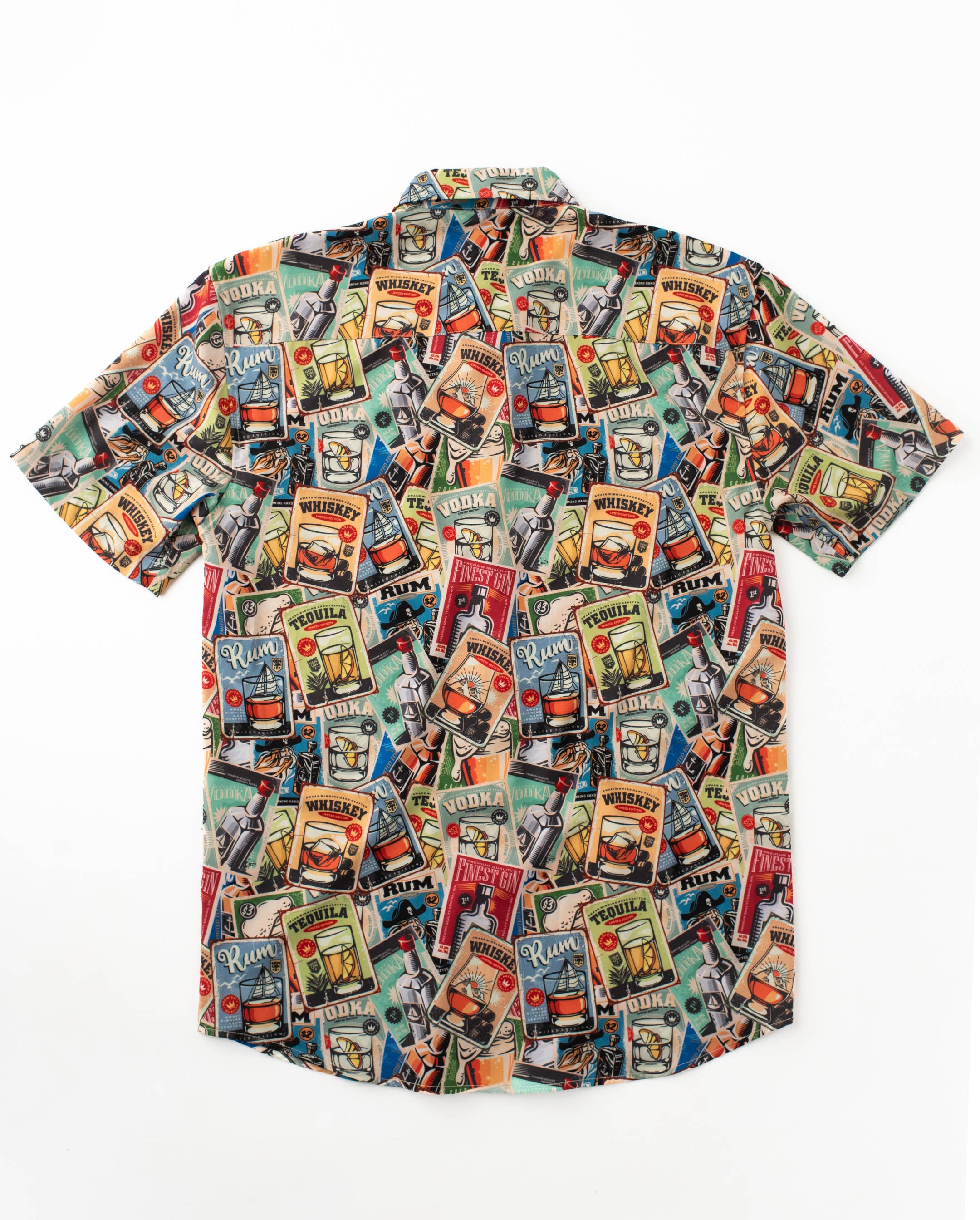 Team Cocktail - Wholesale Button Down Shirt - Unisex - Retro Liquor Cards Unisex Button Up3