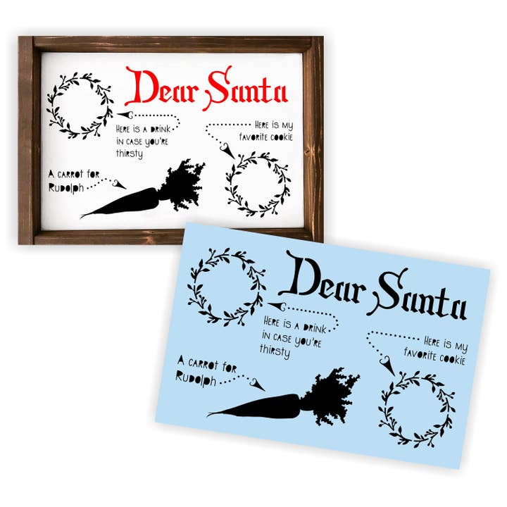 Dear Santa Tray Stencil for wholesale by Barn Star Painting