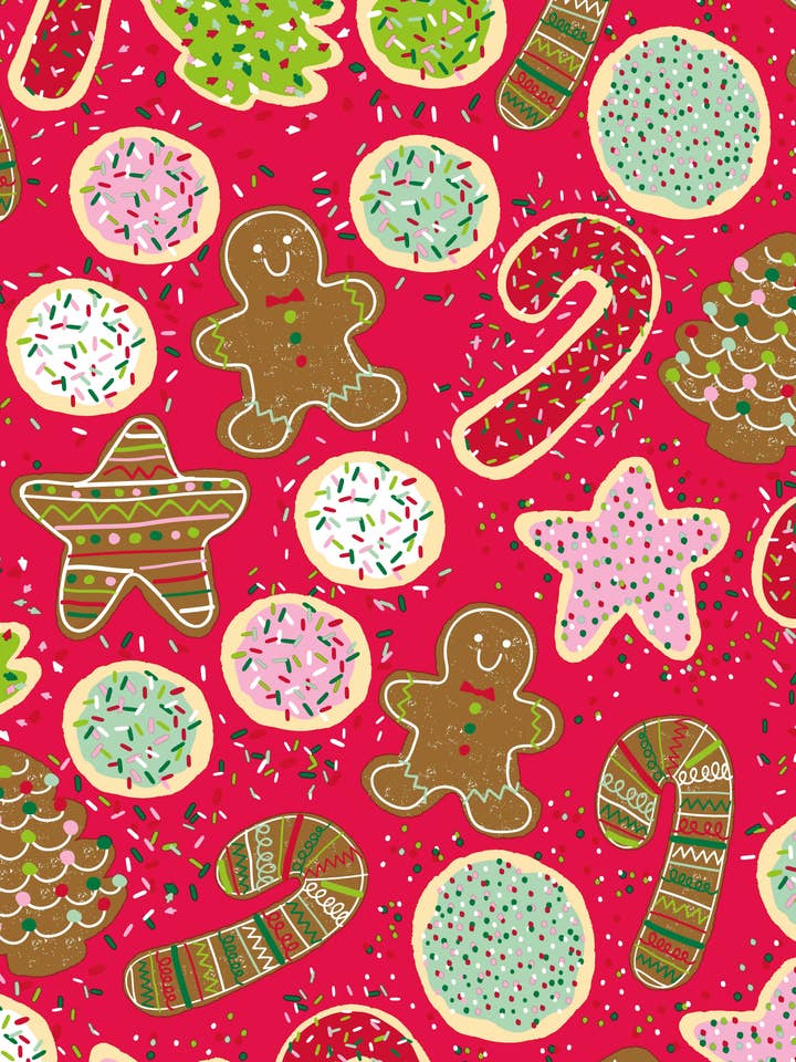 Christmas Cookies - GW-9411 - Bulk Christmas Gift Wrap for wholesale by Artist Point Gift Wrap
