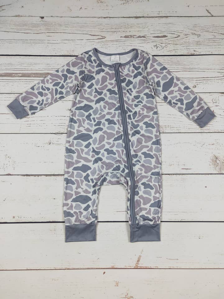 sassy kids palace - Wholesale Jumpsuit - Baby - Baby Kids Camouflage Print Zip Romper
