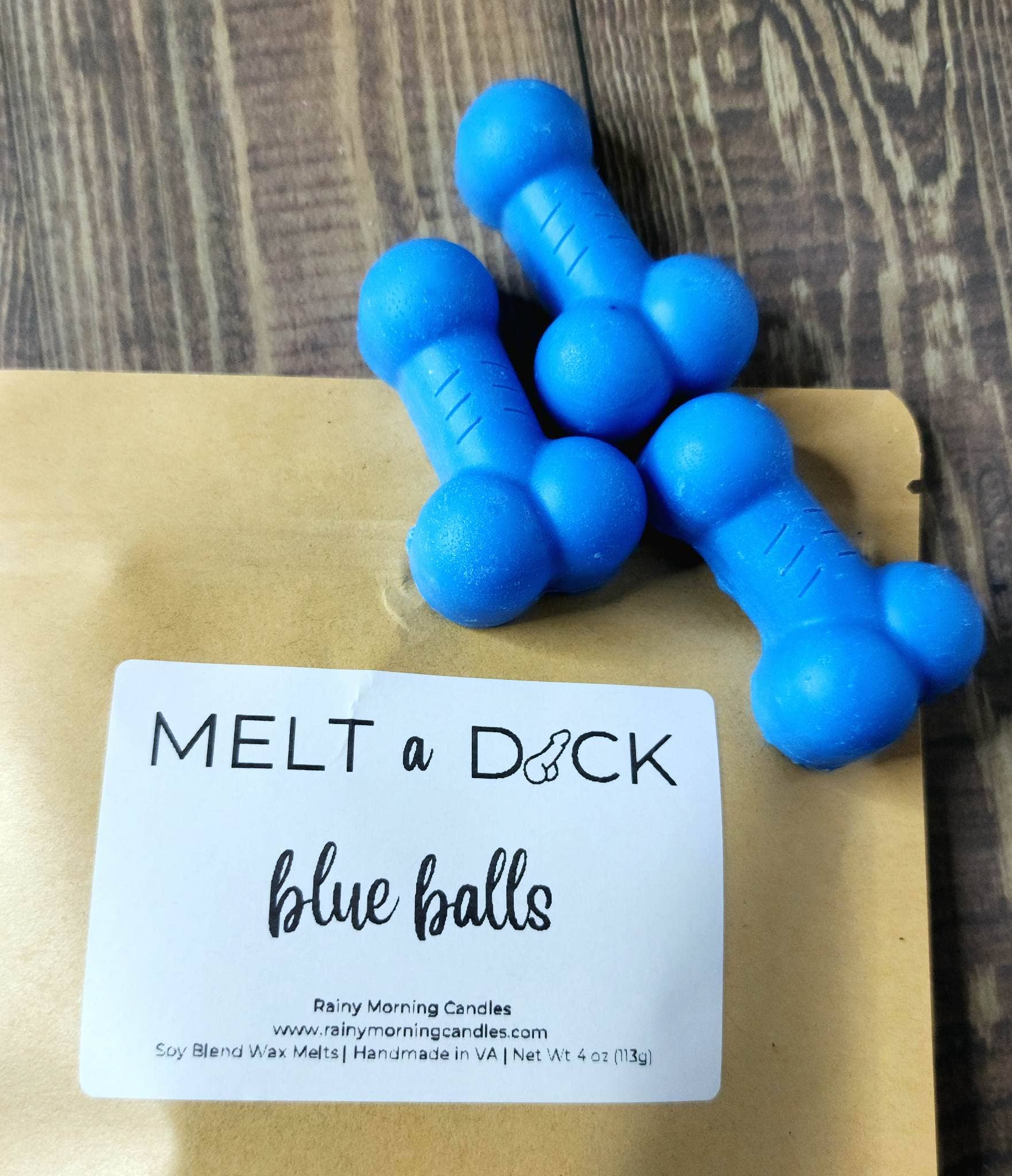 Rainy Morning Candles - Wholesale Wax Melt - Blue Balls | Gag Gift NSFW Shaped Wax Melts2