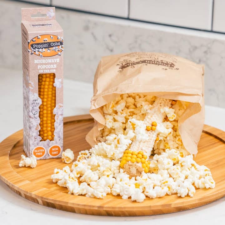 Poppin' Cobs Popcorn - Wholesale Popcorn - Microwave Popcorn on the Cob - Poppin Cobs - Single Pack