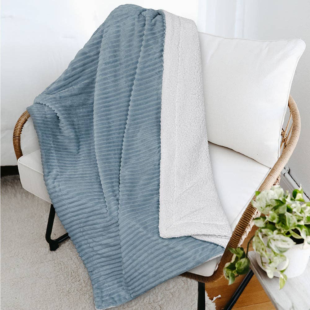 Pavilia - Vente Plaids - Plaid Sherpa côtelé12