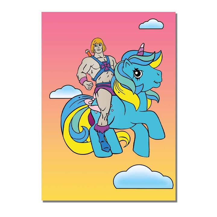 My Little He-Man Greetings Card for wholesale by Bite Your Granny