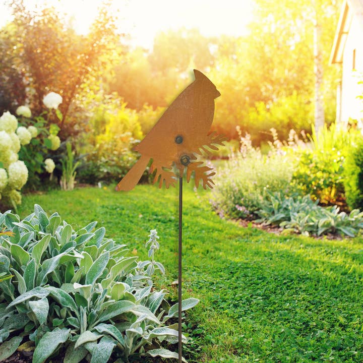 Cardinal on Branch Garden Stake 7" for wholesale by Songs of Joy