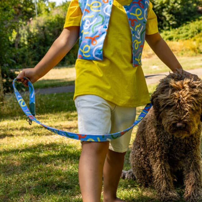 Dancing Leaves Café Dog Lead for wholesale by Hiro + Wolf