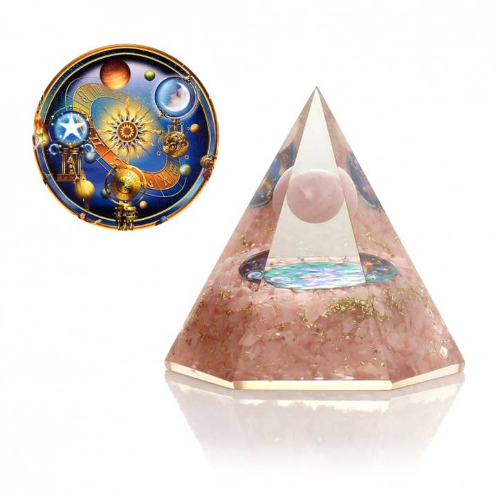 UniArt - Wholesale Spiritual Stone/Crystal - Hexagonal orgonite with sphere and natural stones9
