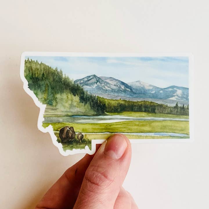 Autocollant Montana pour la vente par Broken Paddle Studio