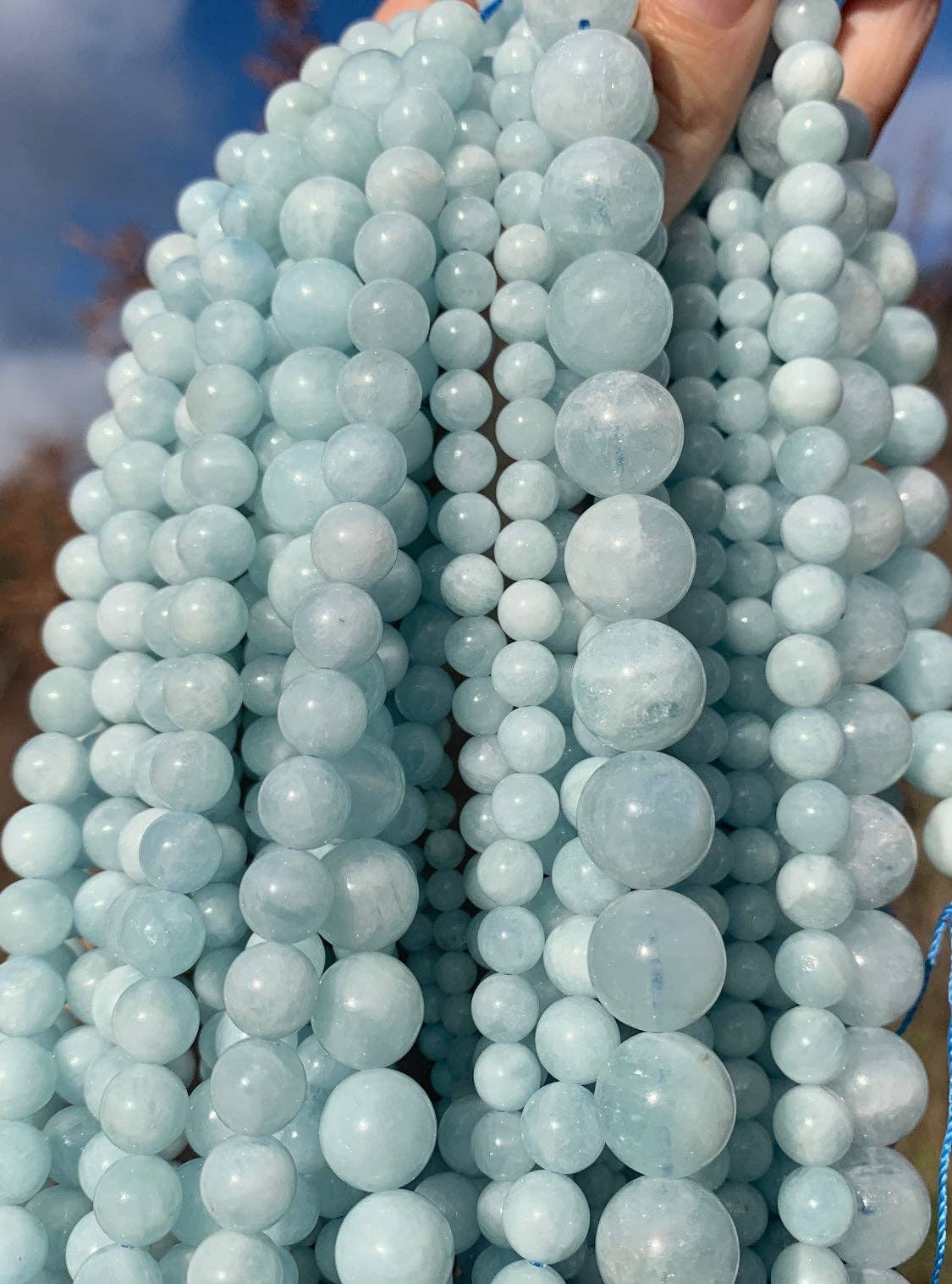 REMOVED BRAND - Wholesale Beads - Aquamarine beads between 4 and 12 mm AMU0