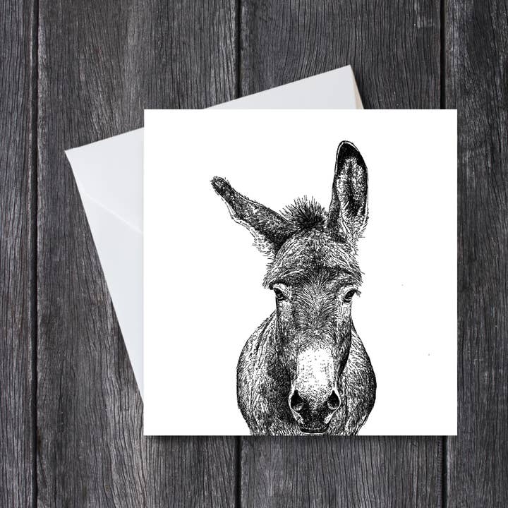 Sort og Hvid Æselkort - Blækprik Design for engroshandel hos Dots Allowed