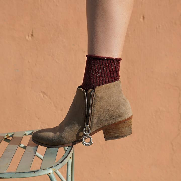 KLUE - Wholesale Socks – Women's - KLUE Glitter Lurex socks in eco-friendly Lyocell | Red3