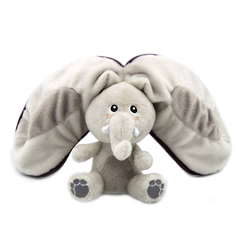 Les Déglingos, France - Wholesale Stuffed/Plush Toy - Kids & Baby - FLIPETZ - Plush Velvet the elephant / Aubergine4