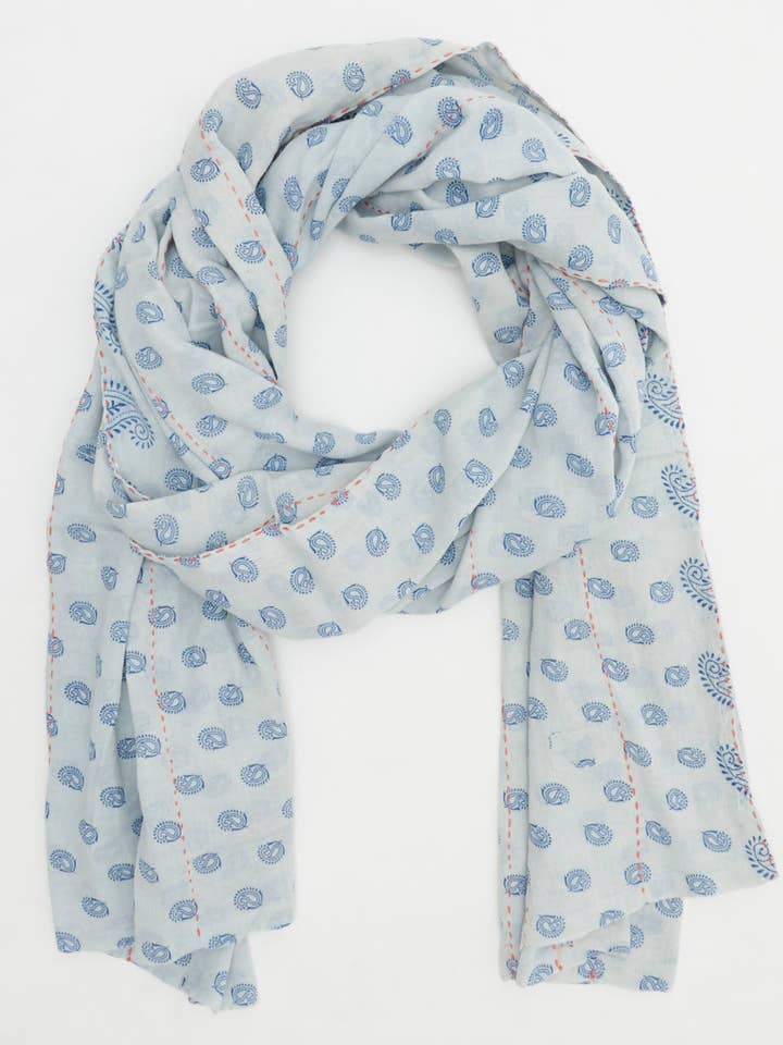 Kantha Long Scarf - No. 250303 for wholesale by Anchal