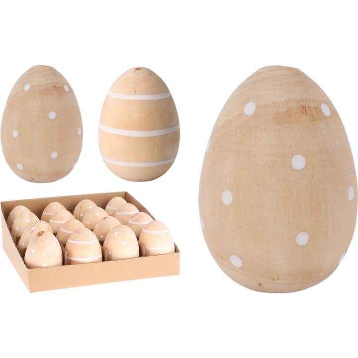 houten decoratie-ei - 2 soorten voor wholesale door DRYdecorations