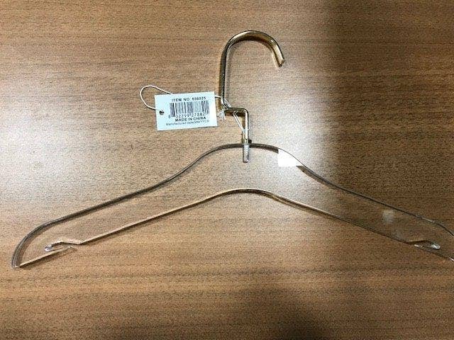 DesignStyles Home - Wholesale Clothes hangers - Simply Brilliant Acrylic Hangers with Metal Gold Hooks and Notches - 10 Pack0
