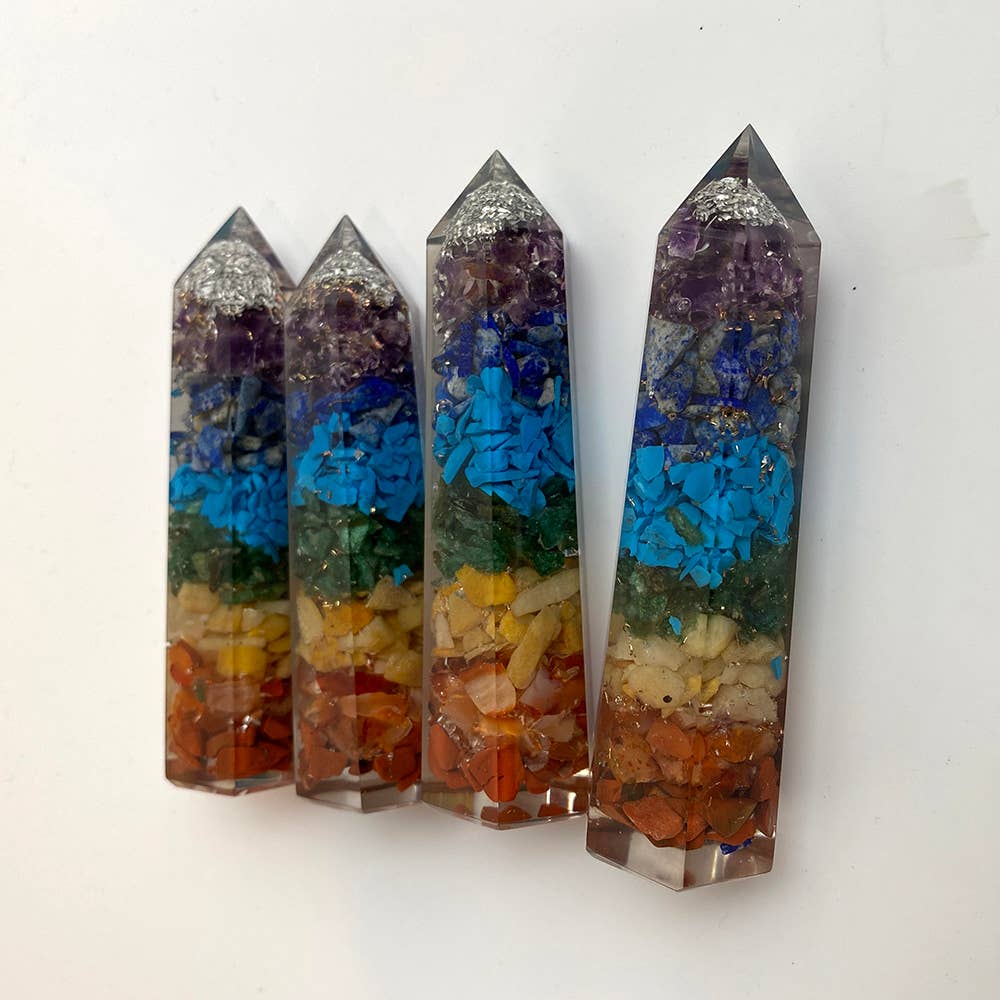 VIE – wholesale Spiritual stone/crystal – Orgonite Obelisk Tower, 8x2x2cm10