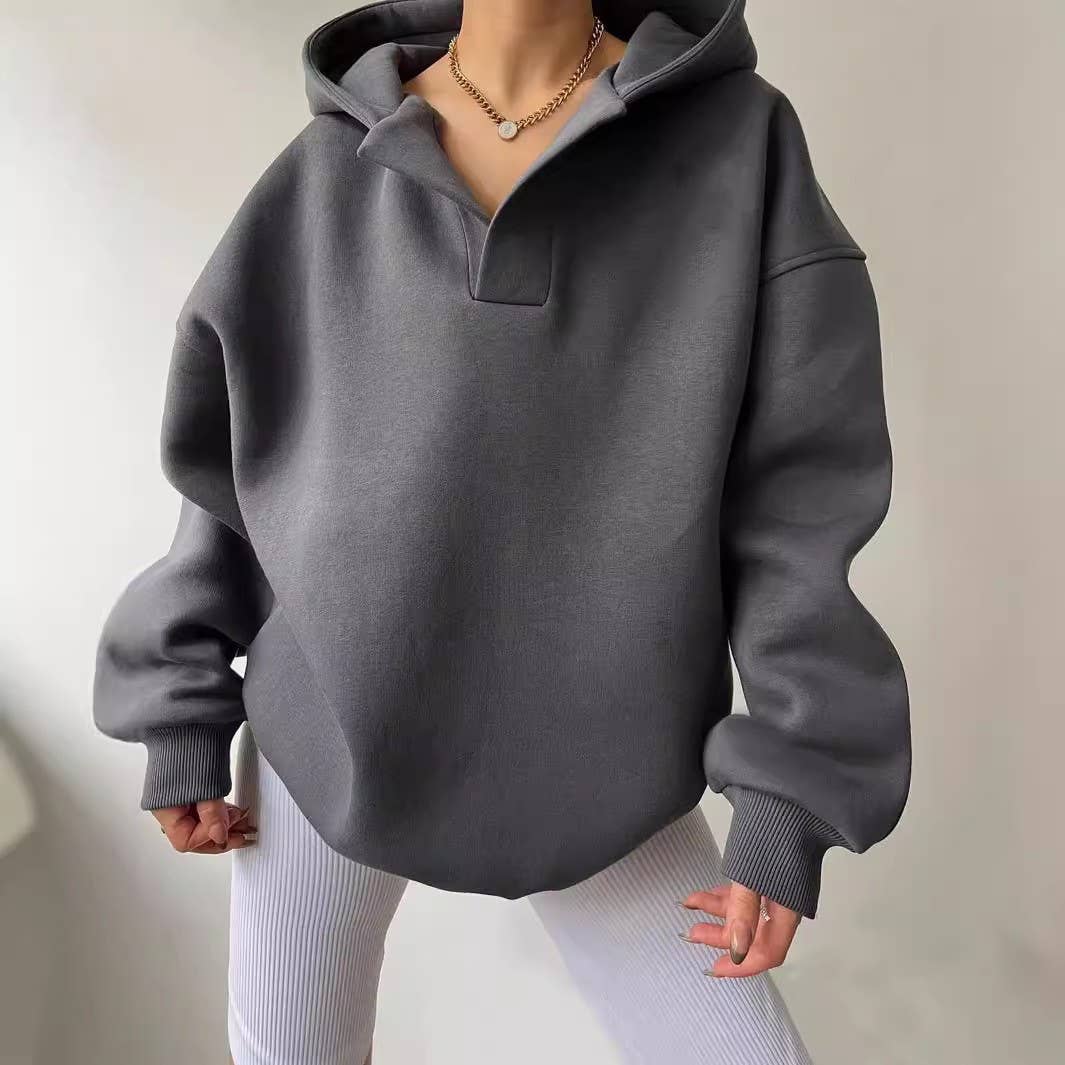Rosa Clothing - Wholesale Sweatshirt - Women's - Women Oversized Hoodie Pullover Fall Winter Sweatshirt5
