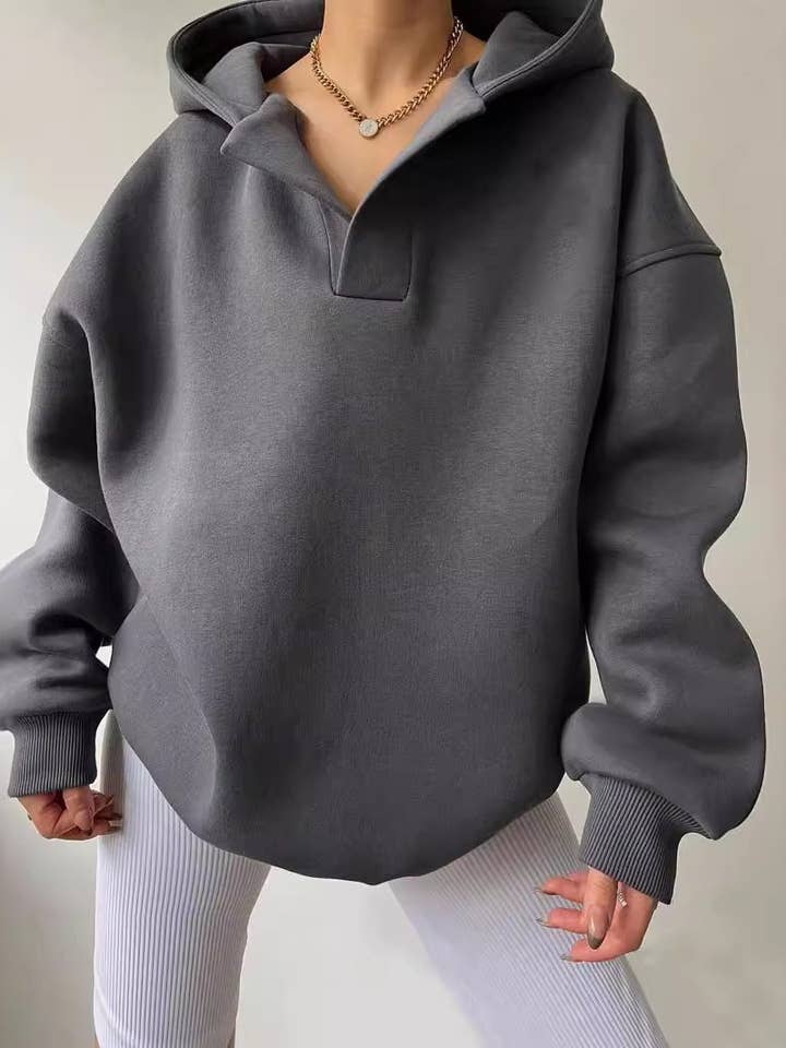 Rosa Clothing - Wholesale Sweatshirt - Women's - Women Oversized Hoodie Pullover Fall Winter Sweatshirt5