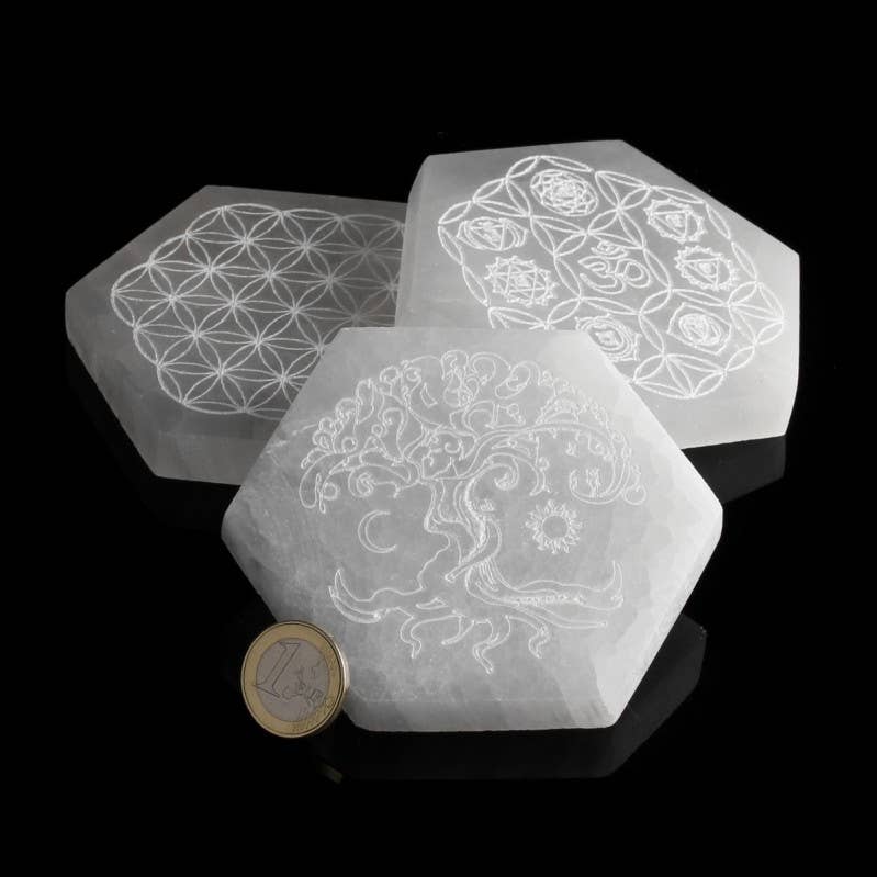 UniArt - Wholesale Ornament - Hexagonal selenite plate10