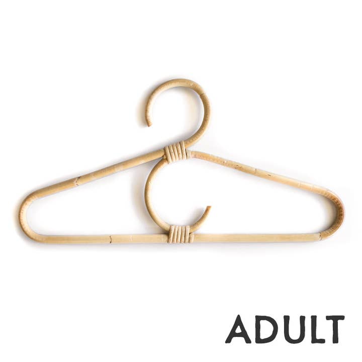 Bali Harvest - Wholesale Clothes Hangers - Original Rattan Hangers (Adult) - Zero Waste Eco Boho Decor
