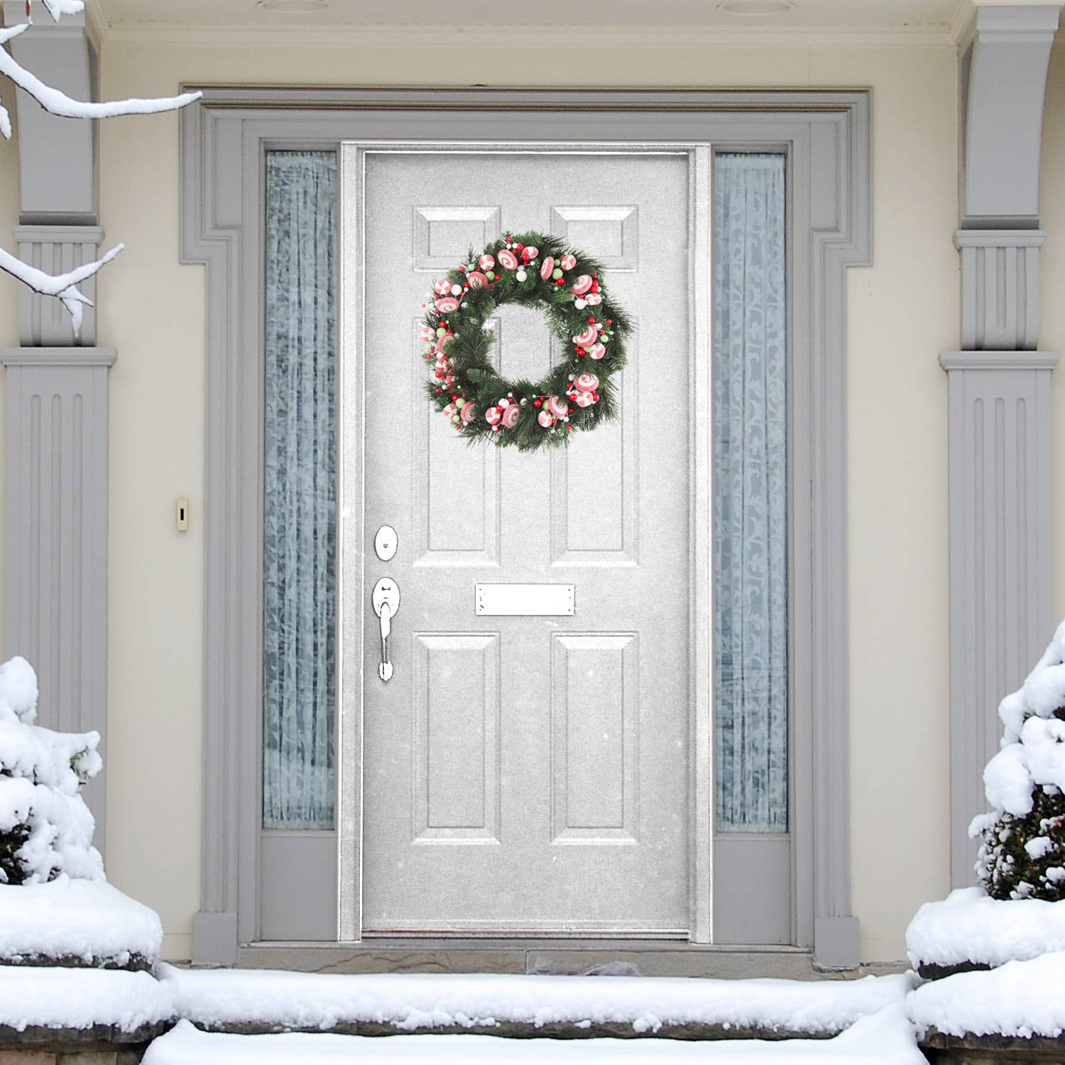 Larksilk - Wholesale Christmas Decoration - Set Of 24 Christmas Lollipop Sprays With Foliage Accents3