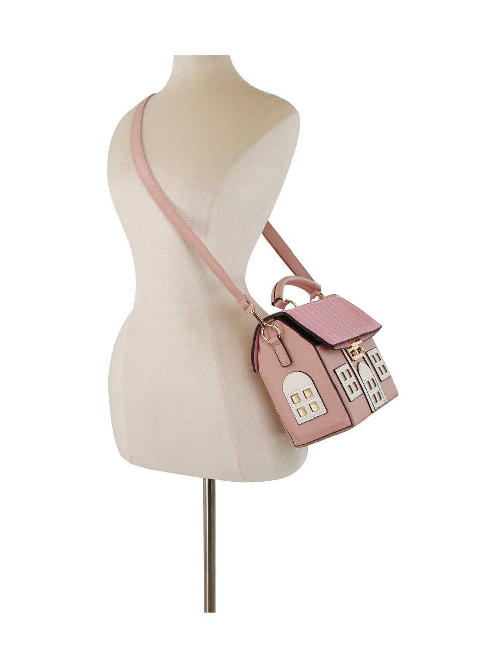 Handbag Factory Corp – wholesale Crossbody bag – Women's – Pink Cottage House Crossbody Bag6