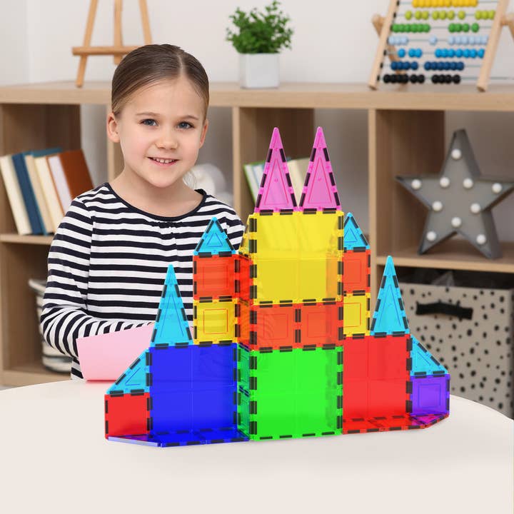 PicassoTiles - Wholesale Toy Set - Kids - PicassoTiles 4pc Large Square Magnet Tiles Expansion Pack1