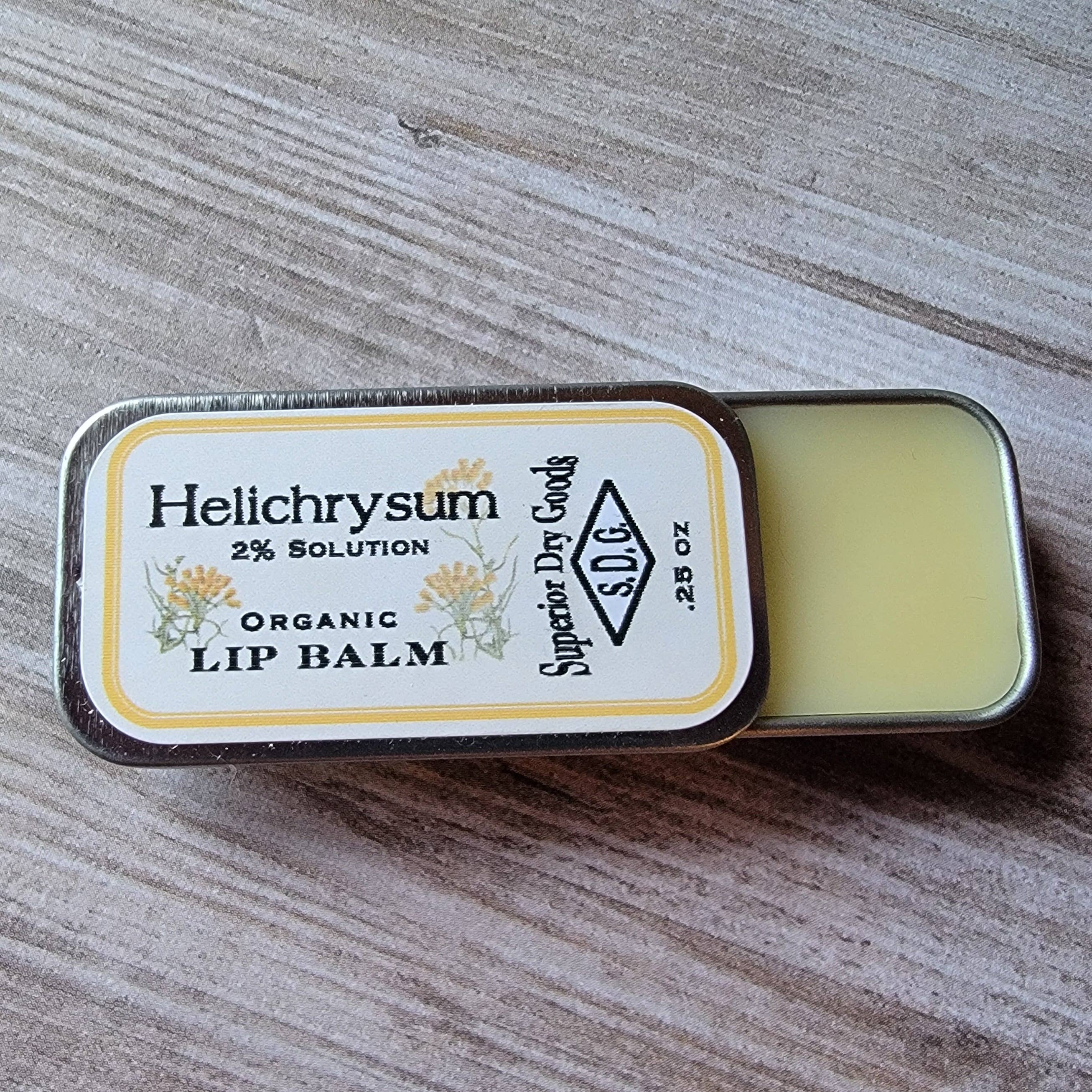 Superior Dry Goods - Wholesale Lip Balm - Helichrysum Lip Balm | Aluminum Slider | Natural & Organic1