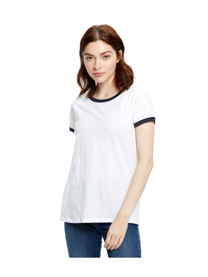 US Blanks - Wholesale T-Shirt - Women's - Women's Classic Ringer Tee6