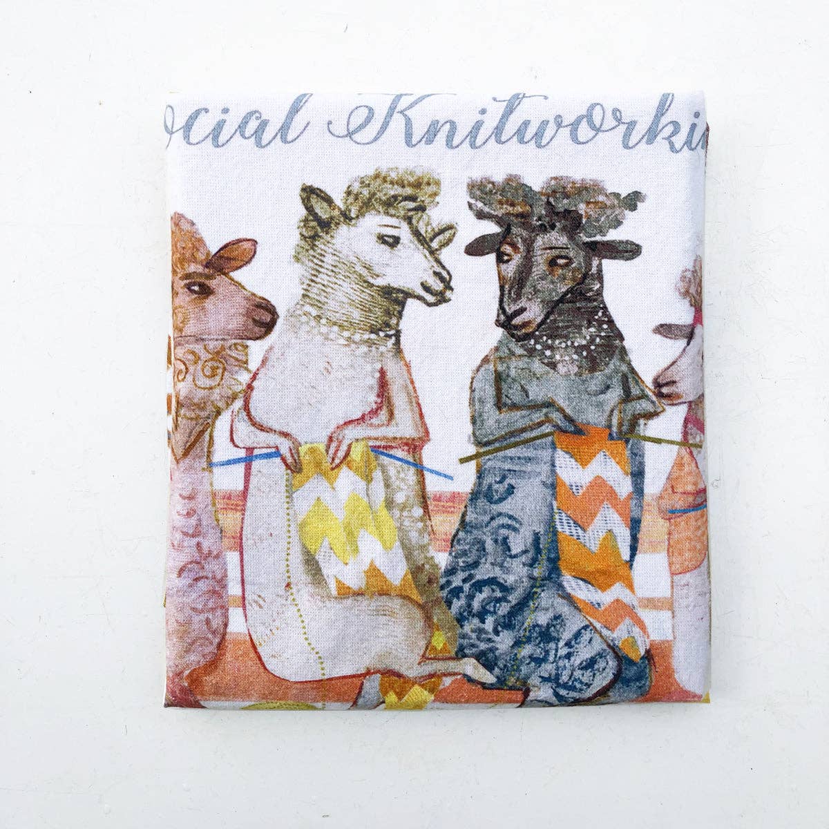 Artiphany - Wholesale Tea Towel - Social Knitworking Tea Towel1