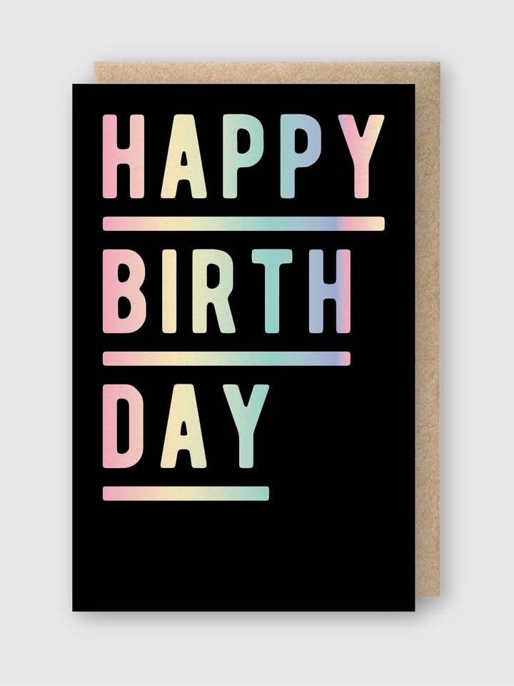 Holografisk Folie fødselsdag for engroshandel hos Pike Street Press