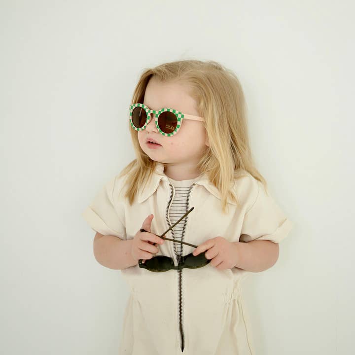 Polished Prints - Wholesale Sunglasses - Kids - Checkered Sunglasses, Kids Sunglasses, Toddler Sunglasses
