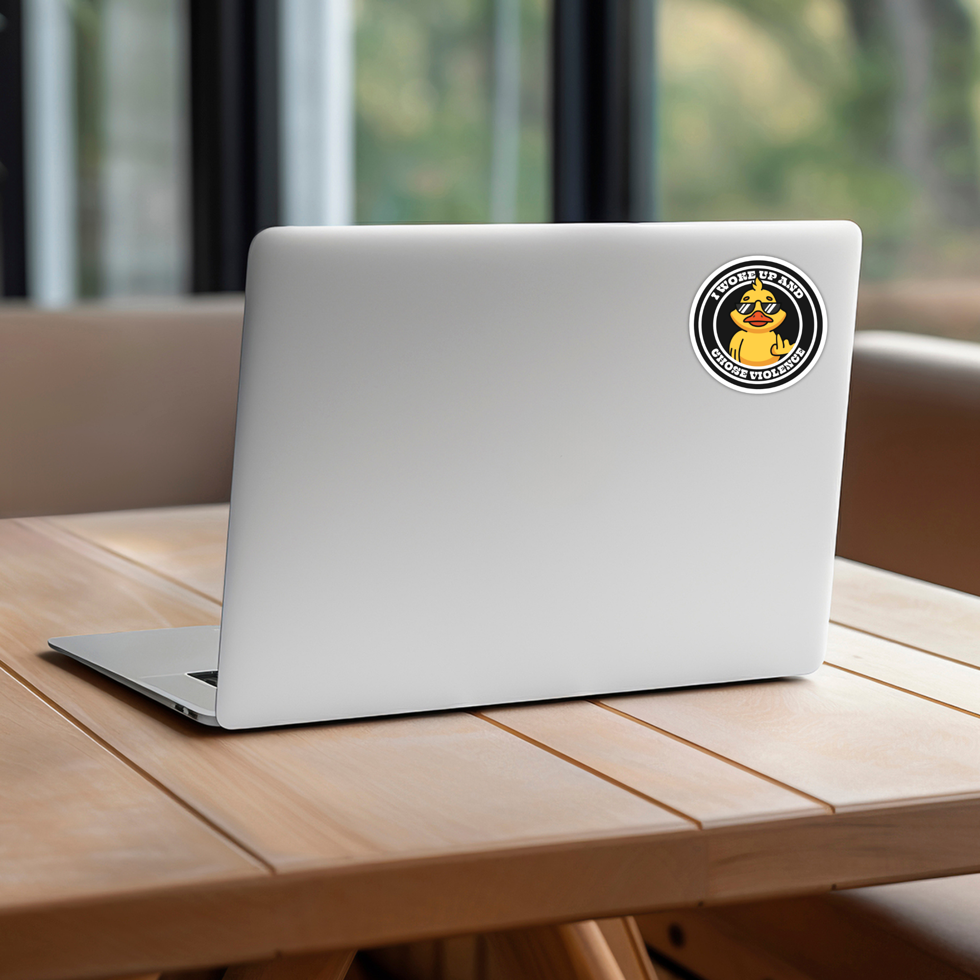 Coyote Color - Wholesale Sticker - Funny Redneck Sticker "I Woke Up & Chose Violence" Duck16