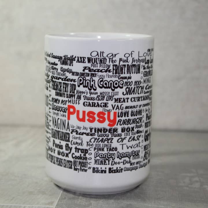 Raven Design – Großhandel Kaffeebecher – 125 verschiedene Ausdrücke für Vagina – 15 oz Keramiktasse2