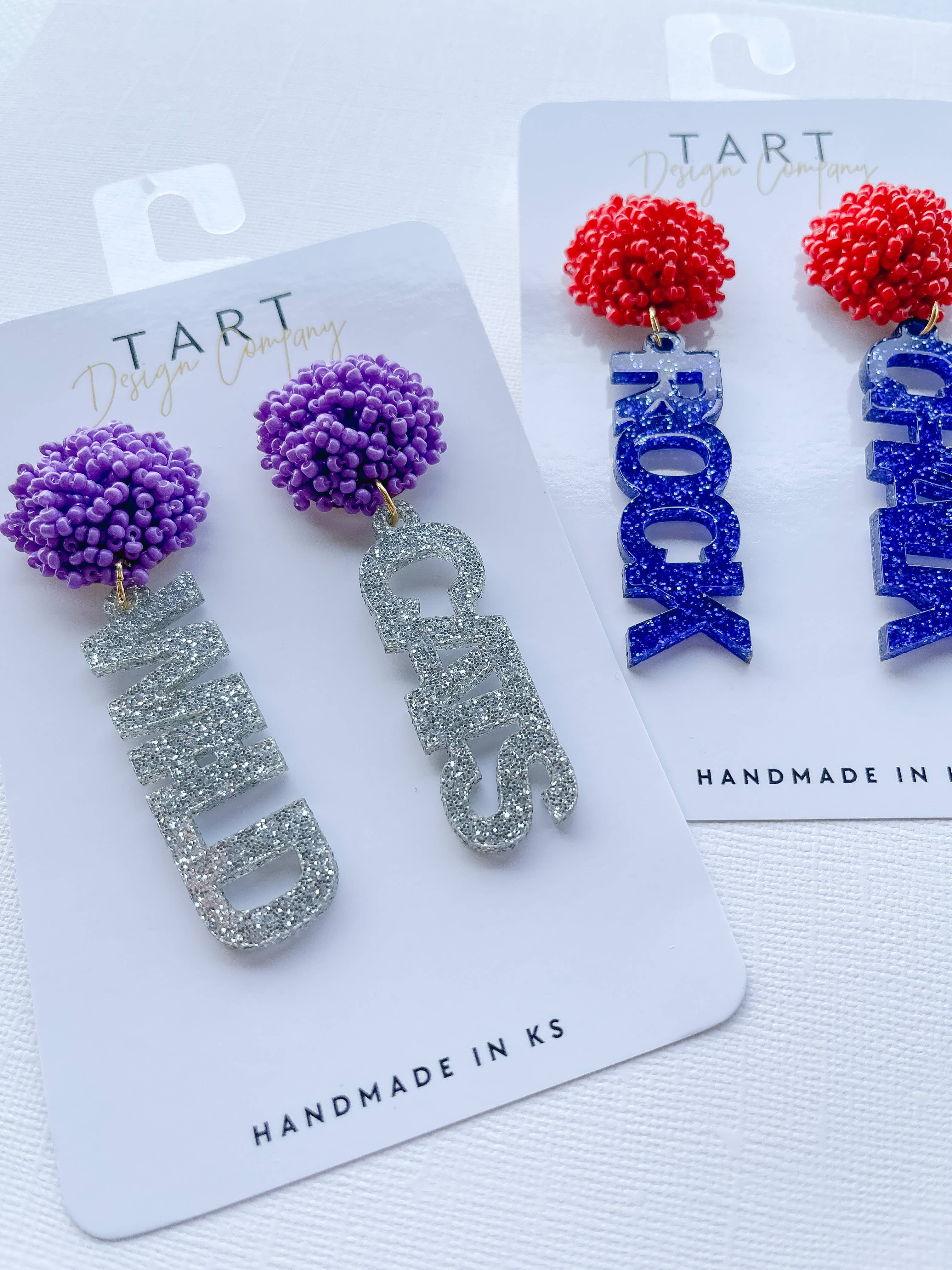 TART Design Co. LLC - Wholesale Dangle Earrings - Game Day Custom School/Team Earrings0