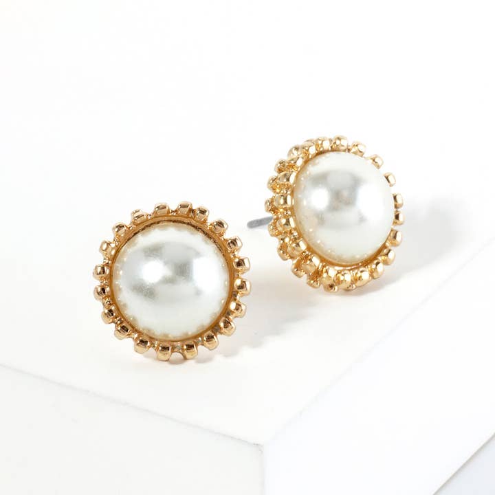 Wona Trading, Inc. - Wholesale Stud/Post Earrings - Pearl Stud Earrings