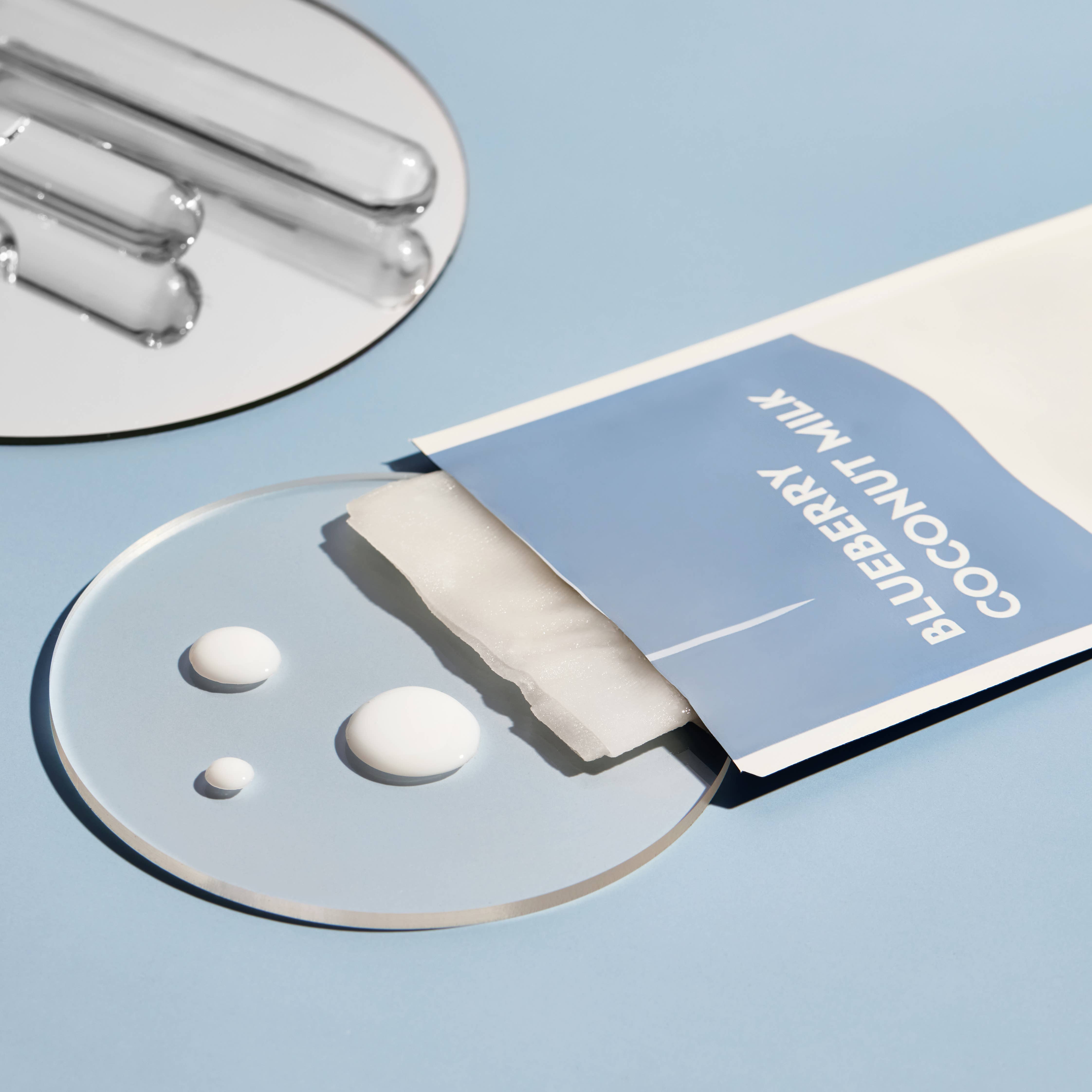 ESW Beauty - Wholesale Skincare Face Mask - Blueberry Coconut Milk Firming Plant-Based Milk Sheet Mask2