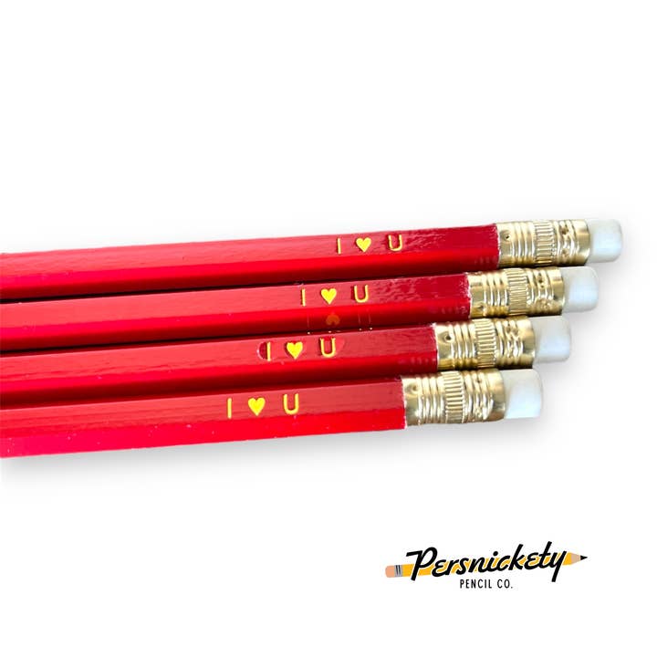 I 💛 U Pencils | Valentine's Day Pencils for wholesale by Persnickety Pencil Co.
