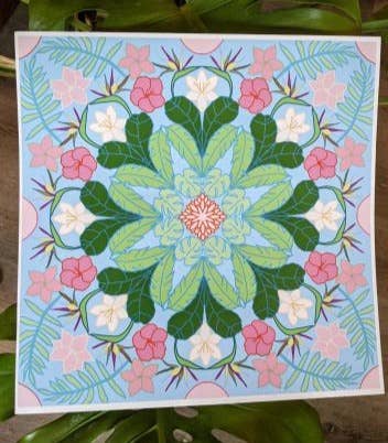 Taylor Stonebarger Creations - Wholesale Art Print - Tropical Kaleidoscope 12x12in2