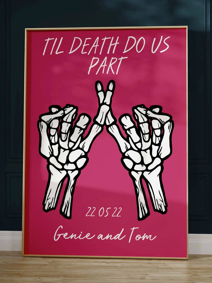 Til death do us part personalised Art Print for wholesale by My own Bohome