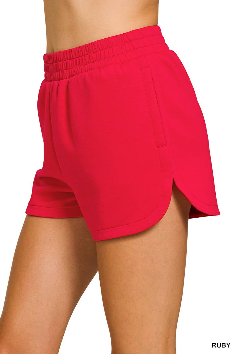 42POPS - Vendita all'ingrosso Pantaloncini - Donna - Shorts a vita elastica stile delfino con tasche10