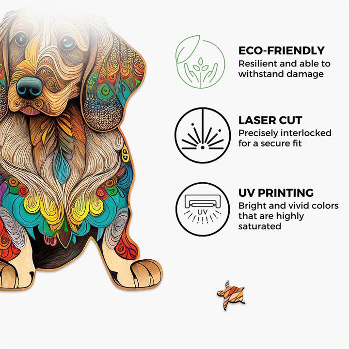 Crafthub - Vendita all'ingrosso Puzzle - Adulti - Puzzle in Legno a Forma di Cane - Adorabile e Stimolante per la Mente2