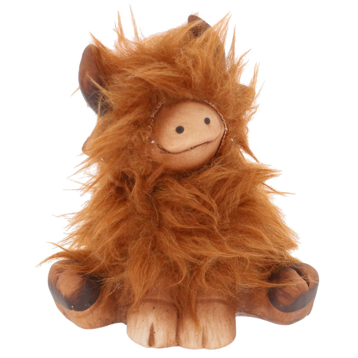 Joe Davies - Wholesale Decorative Figurine - Fluffy Highland Coo Posing Small1