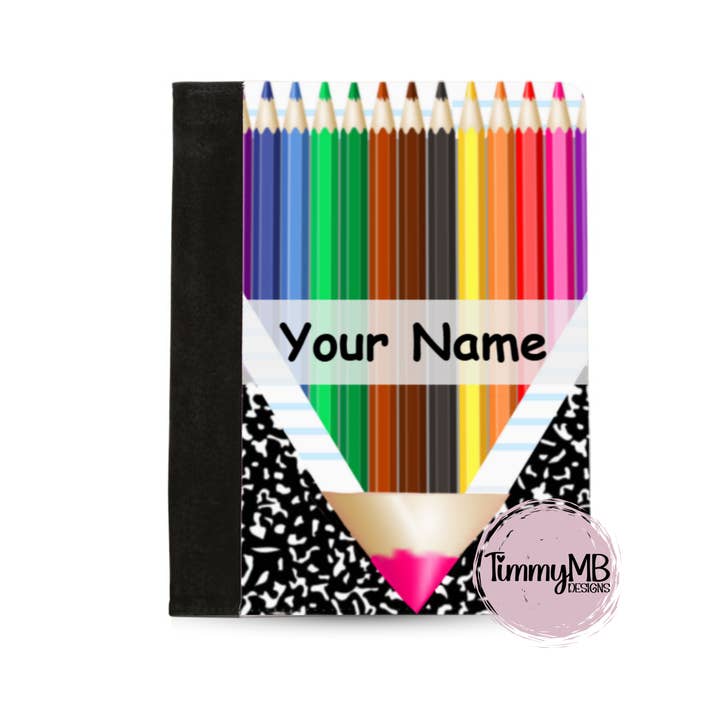 Carnet de croquis à crayons de couleur - Portfolio de bloc-notes personnalisé pour la vente par TimmyMB Designs